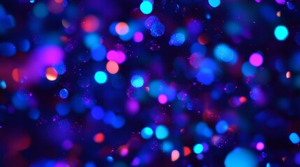 Poster - Vibrant Bokeh Lights Creating Abstract Colorful Background
