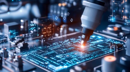 Poster - precision engineering process advanced manufacturing facility digital circuit board design high-tech