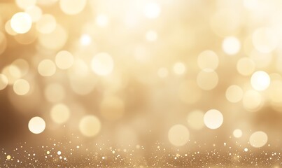 Poster - Soft golden bokeh lights create a warm, dreamy atmosphere ideal for festive occasions.