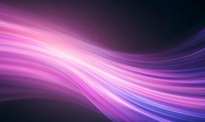 Aufkleber - Vibrant abstract waves in pink and purple hues against a dark background.