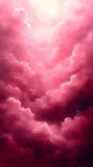 Wall Mural - Abstract Pink Clouds Texture with Soft Light and Dreamy Vibe for Creative Backgrounds and Graphic Design Projects