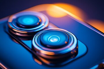 Poster - Close-up of Dual Camera Lenses on a Modern Smartphone Device