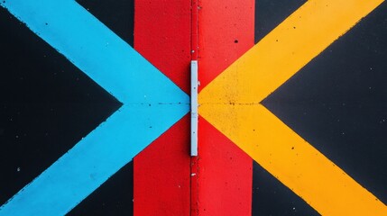 Poster - Abstract Urban Network Vibrant Geometric Highway and Urban Design on Asphalt - Innovative Infrastructure Visuals for Contemporary Urban Planning and Architecture Solutions