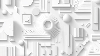 Fototapete - Abstract design showcase intricate by contrasting monochrome textured, white pattern forming modern  geometric pattern, Floral seamless pattern with circles for wallpaper and web banner.