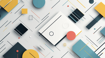 Fototapete - Abstract design showcase intricate by contrasting monochrome textured, white pattern forming modern  geometric pattern, Floral seamless pattern with circles for wallpaper and web banner.