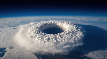 Aufkleber - Aerial Atmosphere Analysis Vortex Cloud Structure Over Plains for Innovative Meteorological Study and Weather Forecasting Technologies