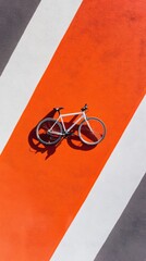 Poster - Vibrant Urban Bicycle Art Professional Commuter Bike on Bold Geometric Surface - Creative Content for Modern Business and Lifestyle Marketing