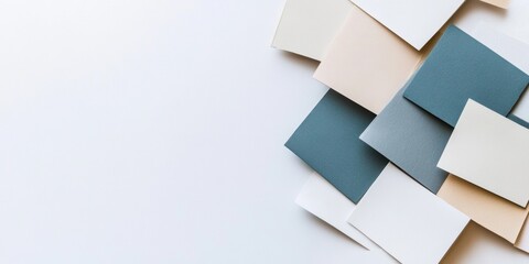 Aufkleber - Minimalist Business Layout Textured Paper Stack for Expense Documentation - Material Design Aesthetic in Financial Management Solutions for Modern Offices