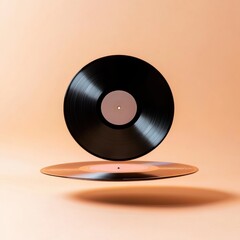 Aufkleber - modern retro aesthetic minimalist vinyl illusion with gradient finish - innovative media display for