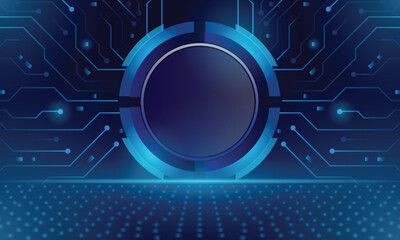 Poster - Futuristic cyberspace abstract technology background concept