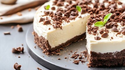 Aufkleber - Decadent Chocolate Cake with Creamy Layers and Rich Toppings Perfect for Dessert Lovers : Generative AI