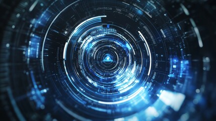 Abstract business corporate technology background featuring AI, digital innovation, and modern network systems, showcasing advanced technology concepts with dynamic animations.