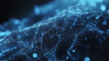 Abstract business corporate technology background featuring AI, digital innovation, and modern network systems, showcasing advanced technology concepts with dynamic animations.