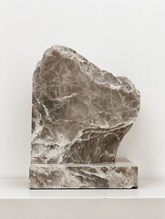 Aufkleber - Abstract Natural Stone Sculpture with Smooth Textures and Shapes : Generative AI
