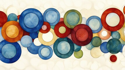 Poster - Abstract Colorful Circles Overlapping Design