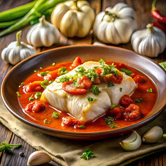 Wall Mural - pasta with tomato sauce and basil