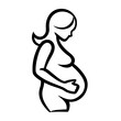 © Ashes Studio - Pregnancy flat vector illustration icon isolated on white background.
