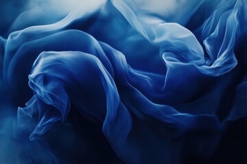 Poster - Dynamic dark blue gradient with smooth flowing textures in an abstract composition, Dark Blue motion gradient background with smooth and soft movement