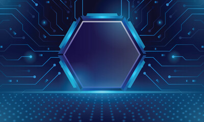 Poster - Futuristic cyberspace abstract technology background design