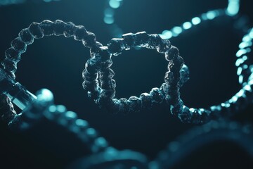 Poster - Visualizing DNA strands and padlock integration in scientific data processing, dna strands, scientific data processing over padlock