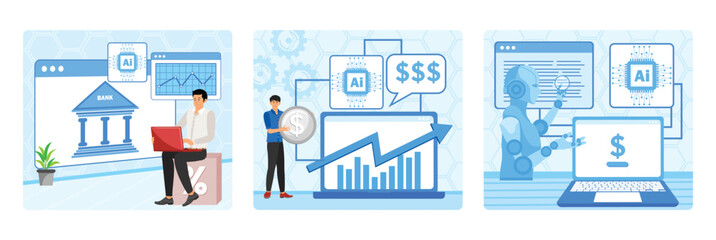 Poster - ai driven credit risk assessment. ai analyze market research. ai supported invoice processing and pa