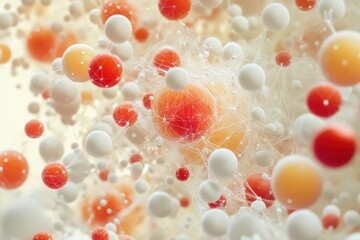Poster - Exploring abstract molecular networks through seamless integration of shapes and colors, 4K Abstract Molecular Network Seamless ing