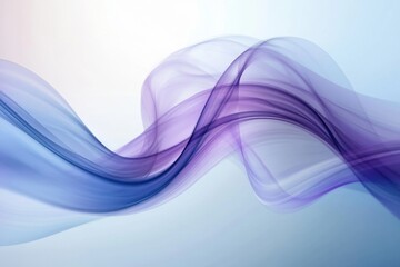 Poster - Elegant flowing waves of blue and purple liquid create a mesmerizing abstract design suitable for various uses, Abstract blue purple liquid flowing elegant waves motion design