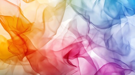 Poster - Colorful Abstract Flowing Smoke Patterns on a Light Background : Generative AI