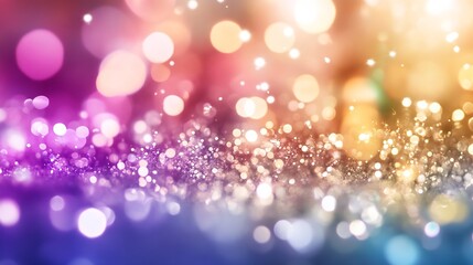 Poster - Colorful bokeh background with shimmering light effects creating a dreamy atmosphere : Generative AI