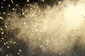 Poster - Particles swirl in the air creating an ethereal atmosphere in a dimly lit environment, Many particles flying in the air ed video background