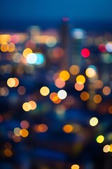 Poster - Abstract Bokeh Background Creating a Dreamy Effect with Colorful Lights : Generative AI