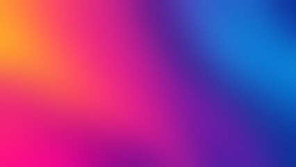 Poster - Dark Pink, Blue grainy texture background abstract vibrant color wave shape black backdrop noisy wide banner header design, Gradient Background