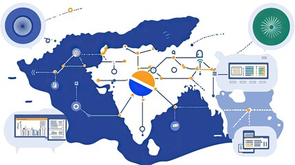 Poster - Network Connectivity Visualization on Geographical Map of India