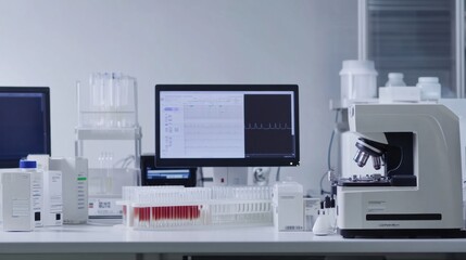 Lipid research in a modern biomedical lab. Featuring lipid molecular breakdown and health impacts
