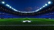 © Vissa - Night view of a soccer stadium with the champions league logo