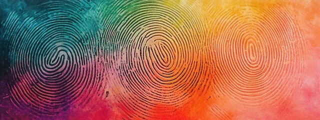 Poster - Colorful Abstract Texture with Spiral Patterns in Bright Hues of Turquoise, Orange, and Yellow