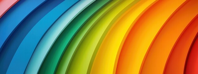 Poster - Vibrant Colorful Waves in Gradient Arrangements Displaying Light and Depth in a Smooth Style
