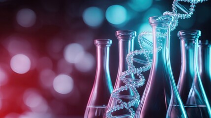 Poster - advanced scientific laboratory equipment for genetic research and discovery dna analysis biochemistr