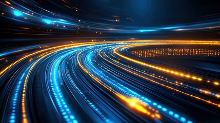 Poster - A captivating view of a tunnel illuminated with bright lights creating a sense of mystery and depth