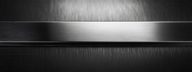 Poster - Smooth Metallic Surface with Subtle Texture and Reflections for Design and Background Use