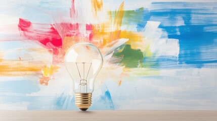 Poster - Vibrant burst of color and energy representing the spark of creativity innovation and transformative solutions  This dynamic image symbolizes the power of bright ideas imagination