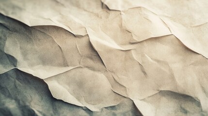 Poster - Textured Wrinkled Paper Background with Subtle Shades and Natural Creases for Artistic Design