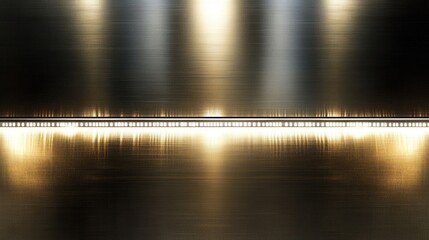 Poster - Abstract metallic gradient background with light reflections for creative design purposes