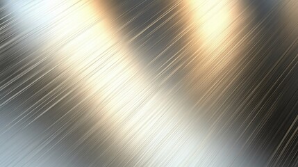 Poster - Abstract Light Patterns on Brushed Metal Background with Striking Metallic Texture and Shades