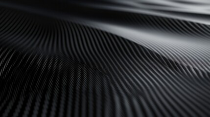 Poster - Abstract Texture of Dark Waves with Fine Lines and Smooth Curves in Monochrome Hues