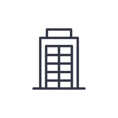 Aufkleber - building icon symbol vector sign isolated on white background illustration for graphic and web desig