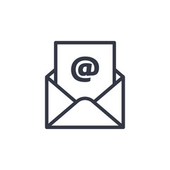 Aufkleber - email icon symbol vector sign isolated on white background illustration for graphic and web design