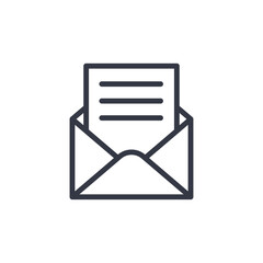 Fototapete - mail icon symbol vector sign isolated on white background illustration for graphic and web design
