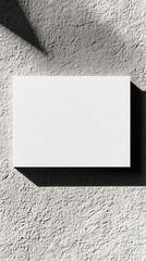 Poster - Minimalist Blank Canvas on Textured Wall With Shadow Play and Soft Lighting Effect