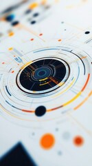 Poster - Abstract Geometric Design with Colorful Shapes and Circular Patterns for Modern Visuals